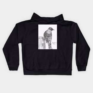 Bird pen art Kids Hoodie